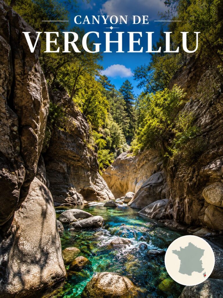 Canyon de Verghellu en Corse : gorges et rivière émeraude dans la vallée de la Restonica