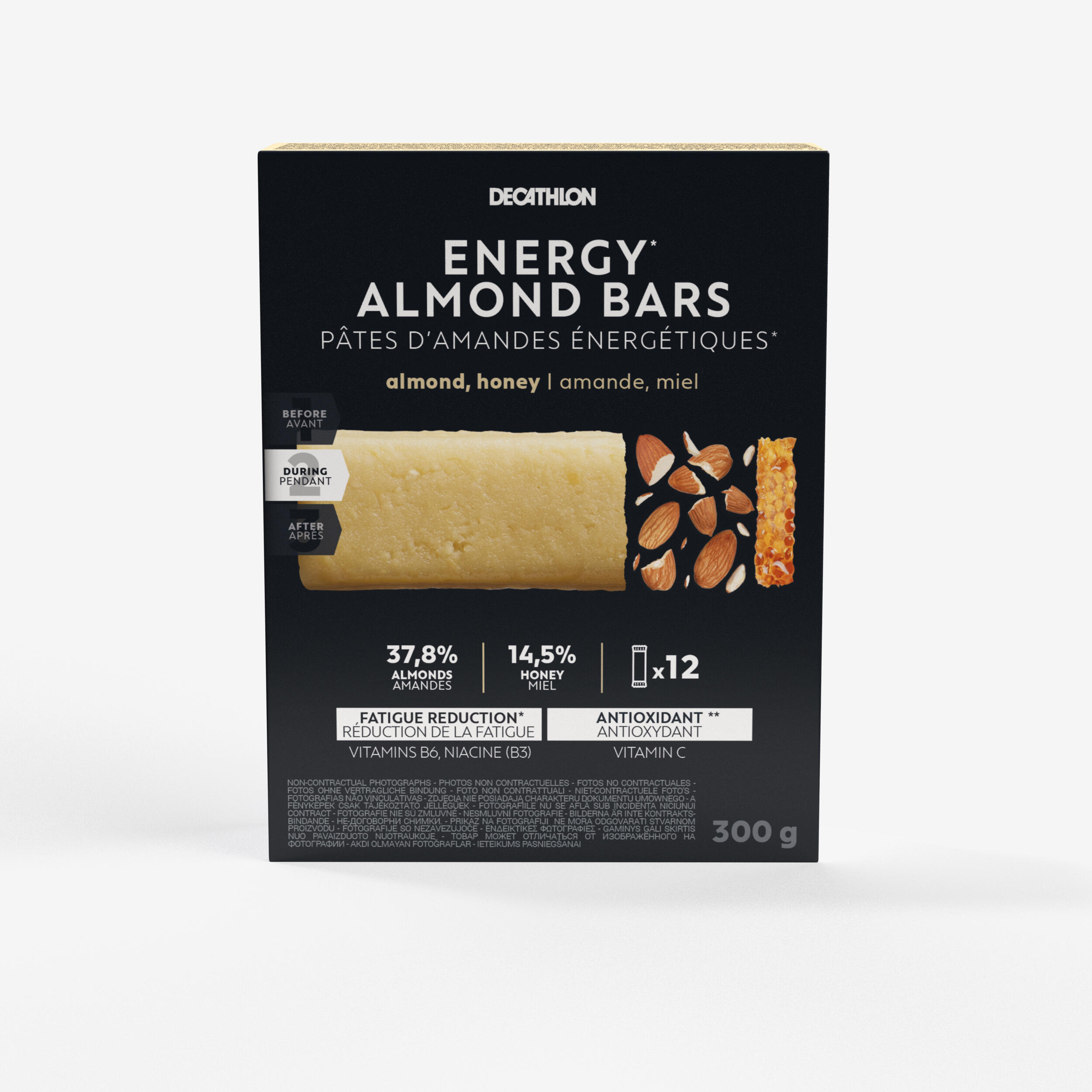 Barre énergétique pâte d'amande nature 12x25g