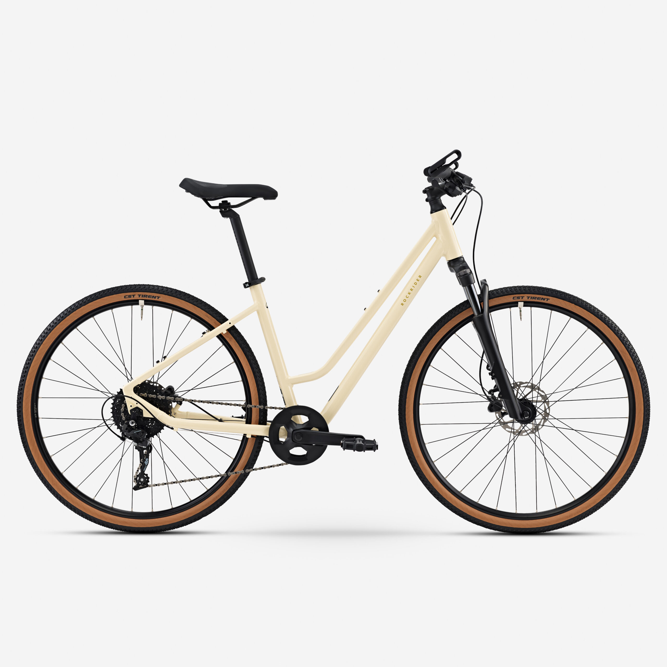 Vélo tout chemin cadre bas ACTV 500 jaune