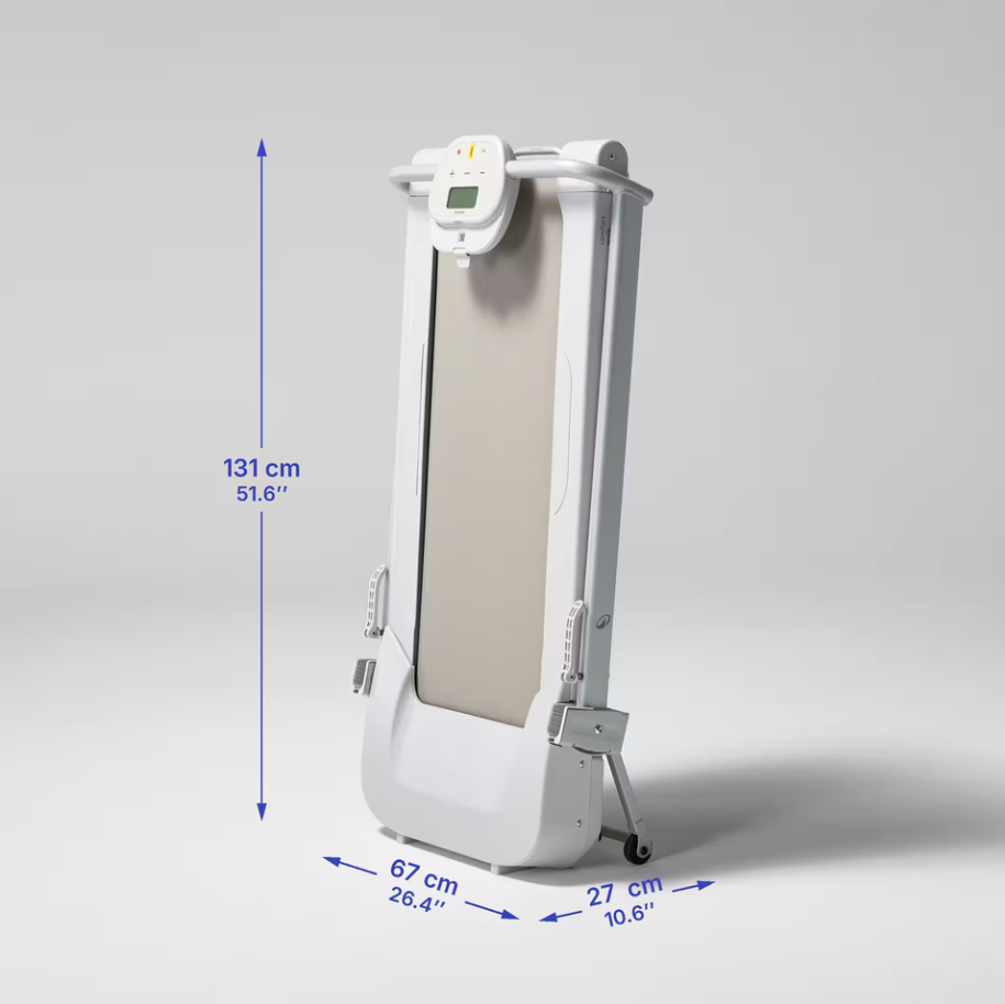 Dimensions du tapis de marche Domyos W500B de Decathlon une fois replié